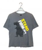 stussyステューシー）の古着「【古着】Stand Firm Dino Tee/スタンドファームダイノTシャツ」｜グレー