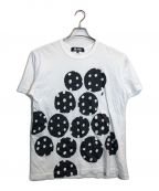 BLACK COMME des GARCONSブラック コムデギャルソン）の古着「プリントTシャツ」｜ホワイト