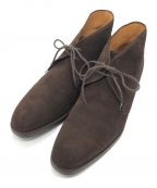 Crockett & Jones×BARNEYS NEWYORKクロケット＆ジョーンズ×バーニーズ・ニューヨーク）の古着「スウェードチャッカーブーツ」｜ブラウン