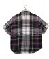 UNUSED (アンユーズド) Fringe Short Sleeve Check Shirt パープル サイズ:SIZE 3：7000円