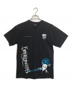 stussy×BONEYARDS×NEIGHBORHOODステューシー×ボンヤーズ×ネイバーフッド）の古着「Tシャツ」｜ブラック