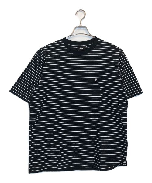 stussy（ステューシー）stussy (ステューシー) ボーダーTシャツ ブラック サイズ:Mの古着・服飾アイテム