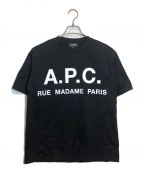 A.P.C.×EDIFICEアーペーセー×エディフィス）の古着「23SS 別注 ロゴプリント オーバーサイズTシャツ」｜ブラック