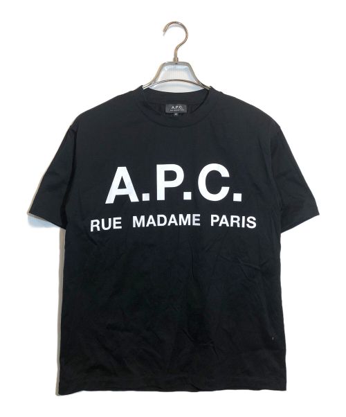 A.P.C.（アーペーセー）A.P.C. (アーペーセー) EDIFICE (エディフィス) 23SS 別注 ロゴプリント オーバーサイズTシャツ ブラック サイズ:XSの古着・服飾アイテム