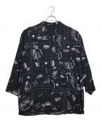 Porter Classicポータークラシック）の古着「ALOHA LONG SHIRT FRENCH FILM」｜ブラック