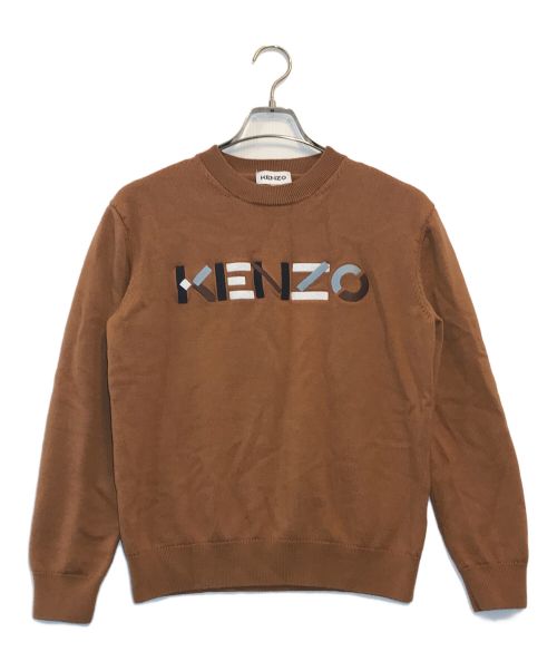 KENZO（ケンゾー）KENZO (ケンゾー) ロゴニットセーター ブラウン サイズ:Mの古着・服飾アイテム