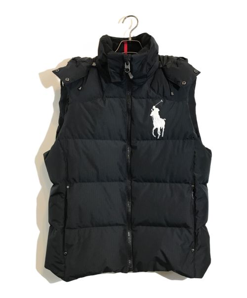 POLO RALPH LAUREN（ポロ・ラルフローレン）POLO RALPH LAUREN (ポロ・ラルフローレン) ビッグポニーダウンベスト ブラック サイズ:SIZE Mの古着・服飾アイテム