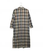 AURALEEオーラリー）の古着「SUPER LIGHT WOOL CHECK MAXI ONE-PIECE」｜ブラウン