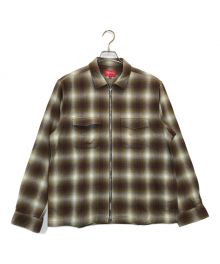 SUPREME（シュプリーム）の古着「Shadow Plaid Flannel Zip Up Shirt」｜ベージュ