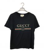 GUCCIグッチ）の古着「ロゴウォッシュドオーバーサイズTシャツ」｜ブラック