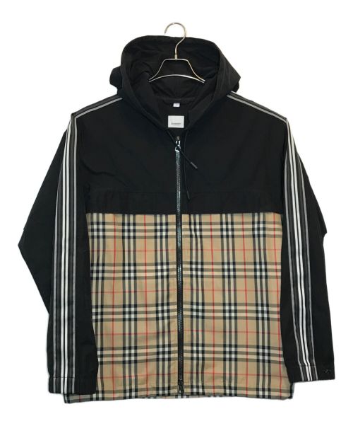 BURBERRY LONDON（バーバリーロンドン）BURBERRY LONDON (バーバリーロンドン) ノバチェックジップジャケット ブラック×ベージュ サイズ:SIZE Lの古着・服飾アイテム