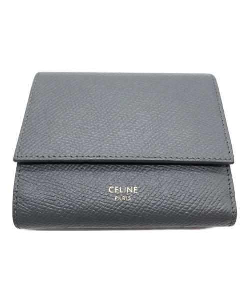 CELINE（セリーヌ）CELINE (セリーヌ) トリフォールドウォレット グレーの古着・服飾アイテム