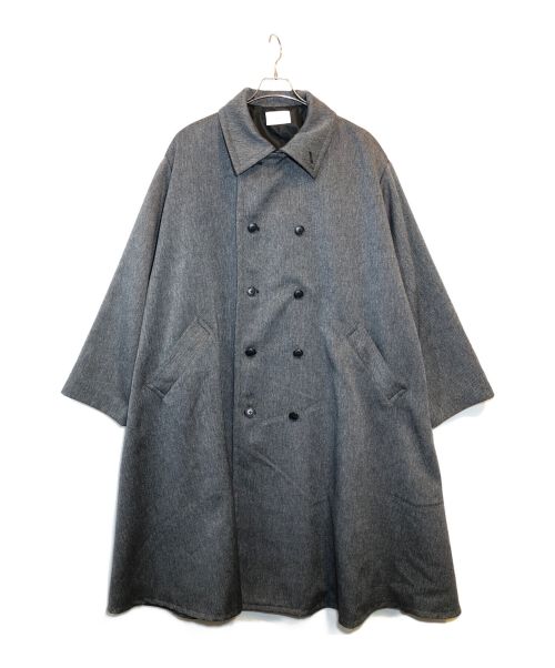 soerte（ソエルテ）soerte (ソエルテ) Oversize double breasted stand collar coat グレー サイズ:SIZE 2の古着・服飾アイテム