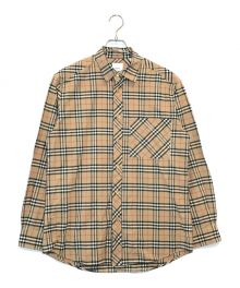 BURBERRY（バーバリー）の古着「TBロゴノバチェックシャツ」｜ベージュ