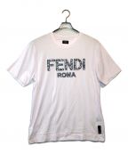 FENDIフェンディ）の古着「フラワーロゴTシャツ」｜ピンク