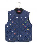 SUPREMEシュプリーム）の古着「Pins Quilted Work Vest」｜ネイビー