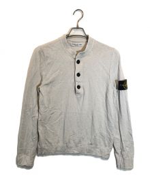 STONE ISLAND（ストーンアイランド）の古着「07SSワッペンヘンリーネックニット」｜グレー