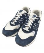 NEW BALANCEニューバランス）の古着「ローカットスニーカー」｜ホワイト×ネイビー