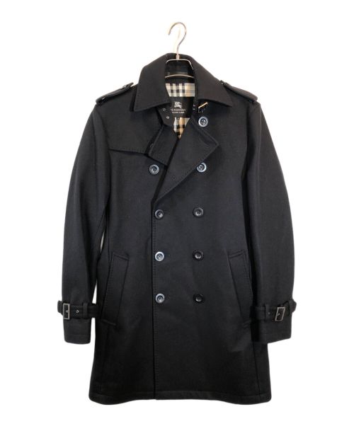 BURBERRY BLACK LABEL（バーバリーブラックレーベル）BURBERRY BLACK LABEL (バーバリーブラックレーベル) カシミヤ混ウールトレンチコート ブラック サイズ:SIZE Mの古着・服飾アイテム