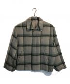 AURALEEオーラリー）の古着「SURI ALPACA SHAGGY CHECK BLOUSON」｜グリーン