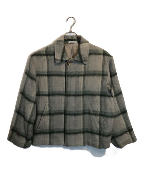 AURALEE（オーラリー）AURALEE (オーラリー) SURI ALPACA SHAGGY CHECK BLOUSON グリーン サイズ:SIZE 3の古着・服飾アイテム