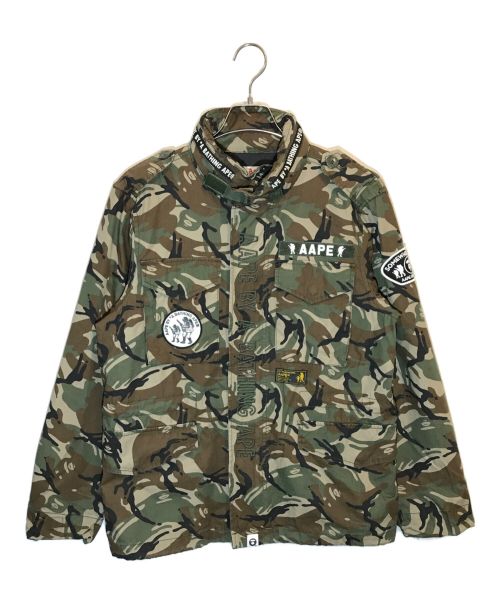 Aape BY A BATHING APE（エーエイプ バイ アベイシングエイプ）Aape BY A BATHING APE (エーエイプ バイ アベイシングエイプ) ミリタリージャケット グリーン サイズ:Ｌの古着・服飾アイテム