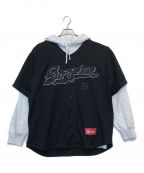 SUPREMEシュプリーム）の古着「ベースボールジェラシーフーデットスウェットシャツ」｜グレー×ブラック