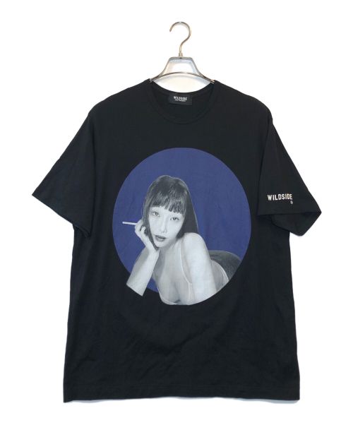 YOHJI YAMAMOTO（ヨウジヤマモト）YOHJI YAMAMOTO (ヨウジヤマモト) WILDSIDE (ワイルドサイド) Kie Einzelganger Portrait T-shirt ブラック サイズ:SIZE 3の古着・服飾アイテム