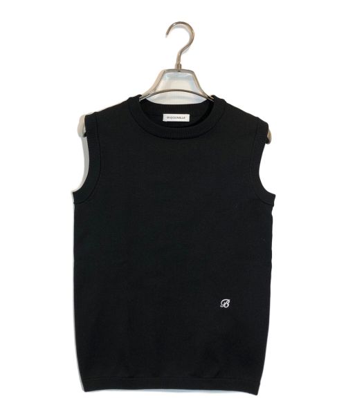 MADISONBLUE（マディソンブルー）MADISONBLUE (マディソンブルー) SLEEVELESS KNIT TEE ブラック サイズ:SIZE 00の古着・服飾アイテム