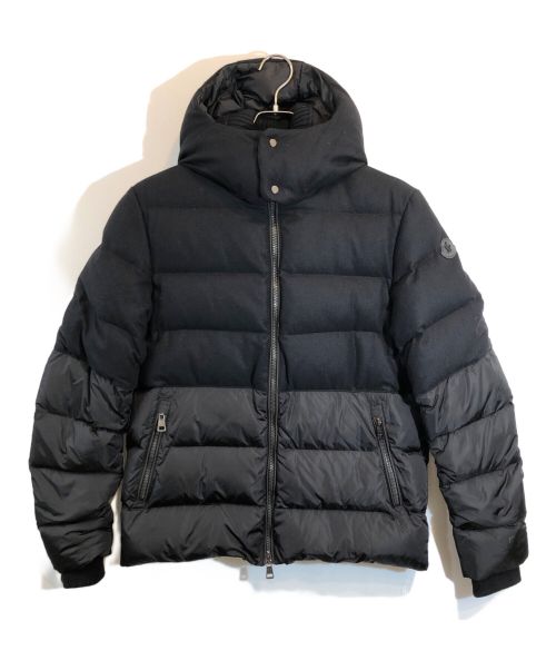 MONCLER（モンクレール）MONCLER (モンクレール) ウール切替ダウンジャケット ブラック サイズ:SIZE 3の古着・服飾アイテム