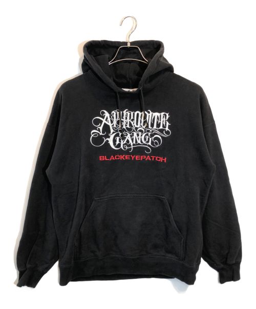 THE BLACK EYE PATCH（ブラックアイパッチ）THE BLACK EYE PATCH (ブラックアイパッチ) APHRODITE GANG HOLDINGS (アフロディーテギャングホールディングス) AGH HOODIE ブラック サイズ:SIZE Lの古着・服飾アイテム