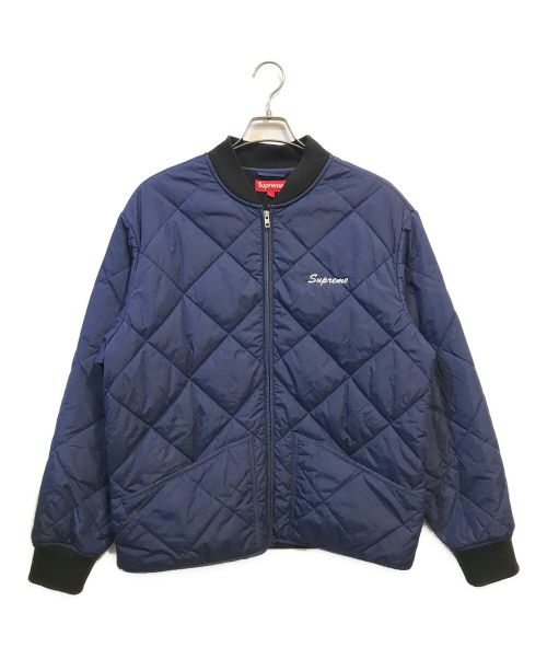 SUPREME（シュプリーム）Supreme (シュプリーム) Quit Your Job Quilted Work Jacket ネイビー サイズ:Lの古着・服飾アイテム