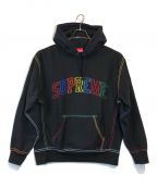 SUPREMEシュプリーム）の古着「Big Stitch Hooded Sweatshirt」｜ブラック