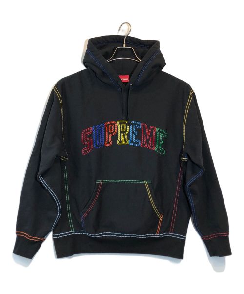 SUPREME（シュプリーム）SUPREME (シュプリーム) Big Stitch Hooded Sweatshirt ブラック サイズ:Mの古着・服飾アイテム