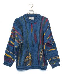 Coogi（クージー）の古着「オーバーサイズ3Dニット」｜ブルー