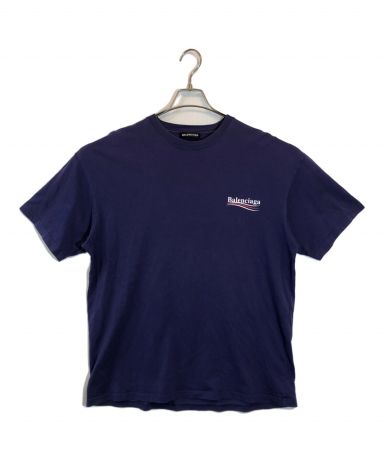 中古・古着通販】BALENCIAGA (バレンシアガ) キャンペーンロゴTシャツ ネイビー サイズ:SIZE M｜ブランド・古着通販  トレファク公式【TREFAC FASHION】スマホサイト