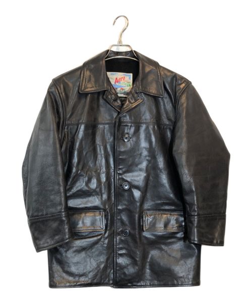 Aero LEATHER（エアロレザー）Aero LEATHER (エアロレザー) ホースハイドカーコート ブラック サイズ:SIZE 34の古着・服飾アイテム