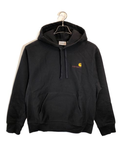 Carhartt WIP（カーハート）Carhartt WIP (カーハート) アメリカンスクリプトフーデッドスウェット ブラック サイズ:SIZE Sの古着・服飾アイテム