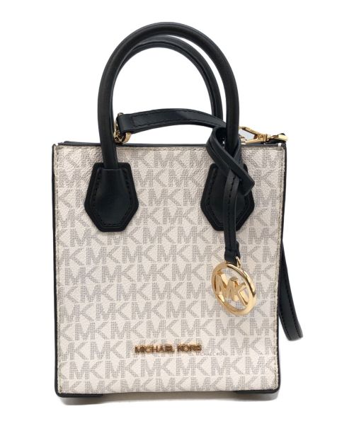 MICHAEL KORS（マイケルコース）MICHAEL KORS (マイケルコース) 2way ミニバッグ シグネチャー バック ブラック×ホワイト サイズ:下記参照の古着・服飾アイテム