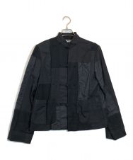 BLACK COMME des GARCONS (ブラック コムデギャルソン) 異素材切替カンフージャケット ブラック サイズ:M