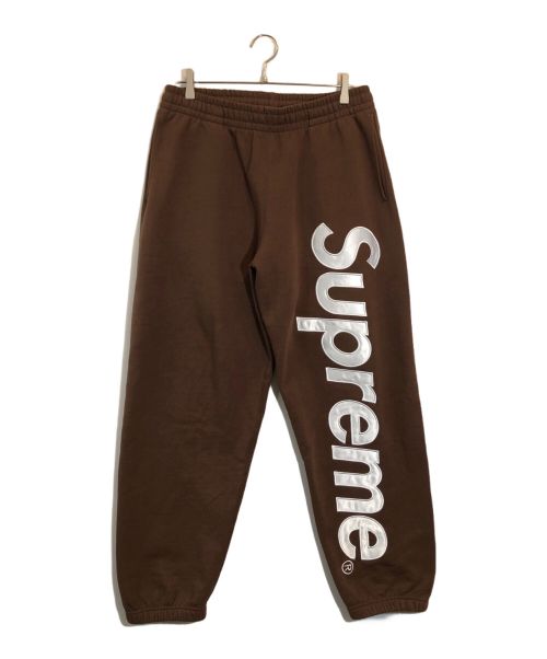 SUPREME（シュプリーム）SUPREME (シュプリーム) supreme satin applique sweatpant ブラウン サイズ:Mediumの古着・服飾アイテム