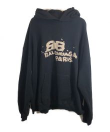 BALENCIAGA（バレンシアガ）の古着「23SS HAND-DRAWN BB ICON HOODIE」｜ブラック