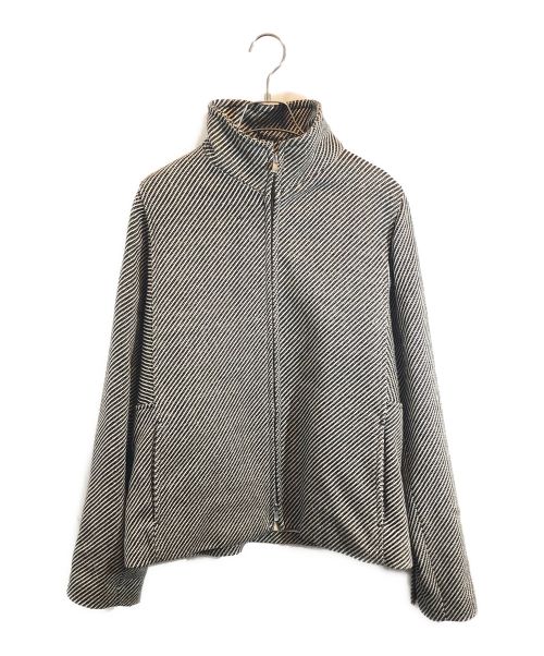 IRENISA（イレニサ）IRENISA (イレニサ) MODIFIED SLEEVE ZIP BLOUSON ブラック×ホワイト サイズ:SIZE 2 未使用品の古着・服飾アイテム