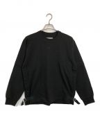 sacaiサカイ）の古着「Nylon Twill Cotton Jersey Long Sleeve T-shirt」｜ブラック