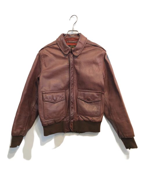 Aero LEATHER（エアロレザー）Aero LEATHER (エアロレザー) A-2レザージャケット ブラウン サイズ:SIZE 36の古着・服飾アイテム