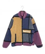 SUPREMEシュプリーム）の古着「Reversible Colorblocked Fleece Jacket」｜パープル