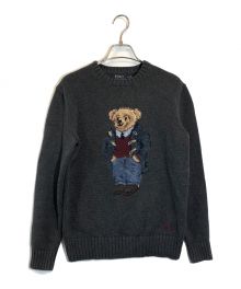 POLO RALPH LAUREN（ポロ・ラルフローレン）の古着「コットンポロベアニット」｜グレー