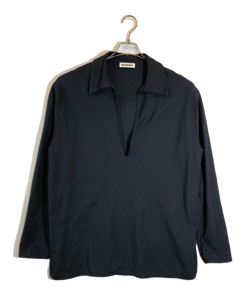 JIL SANDER（ジルサンダー）JIL SANDER (ジルサンダー) オーバーサイズVネックプルオーバー ネイビー サイズ:SIZE XSの古着・服飾アイテム