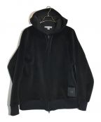 Y-3×adidas×YOHJI YAMAMOTOワイスリー×アディダス×ヨウジヤマモト）の古着「SQUARE VELVET SPACER FULL-ZIP HOODIE」｜ブラック