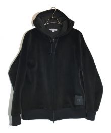 Y-3×adidas×YOHJI YAMAMOTO（ワイスリー×アディダス×ヨウジヤマモト）の古着「SQUARE VELVET SPACER FULL-ZIP HOODIE」｜ブラック